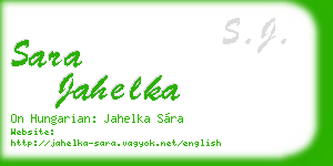 sara jahelka business card